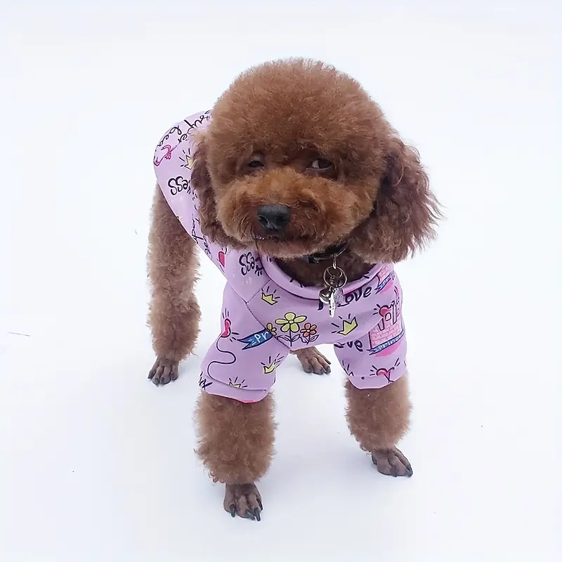 Dog Cat Sweatshirt Cute Leisure Winter Warm Breathable Soft Washable Comfortable Outdoor Casual Daily Dog Clothing for Bichon Frise Pomeranian Baby Pet Papillon Small