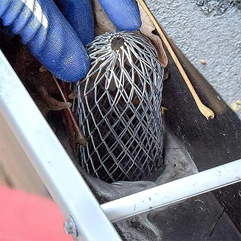 1pc Roof Gutter Guard Filter, 3.5 Inch Aluminum Filter, Gutter Filter For Preventing Clogging4