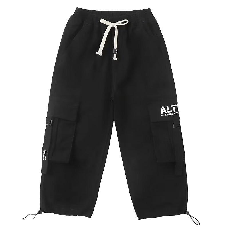 Kids Boys Pants Trousers Pocket Solid Color Keep Warm Comfort Pants School Sports Daily Black Coffee4
