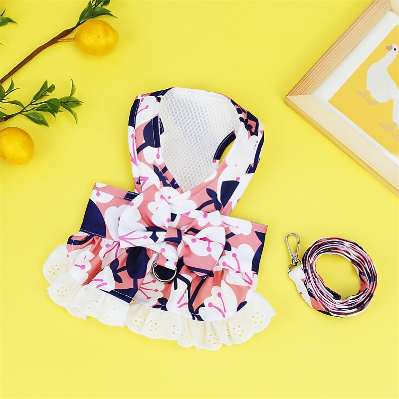 Dog Cat Dress Leash Adorable Sweet Soft Comfortable Safety Outdoor Dailywear Casual Daily Dog Clothing for Husky Labrador Alaskan Malamute Golden Retriever Dalmatian3