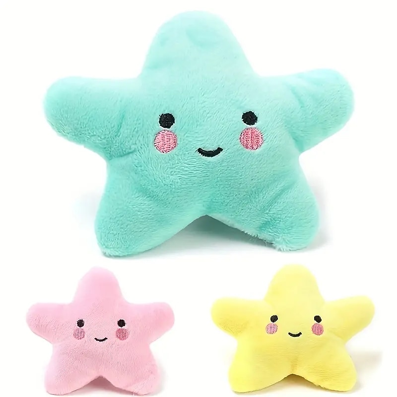 Durable and Interactive Star-Shaped Dog Chew Toy with Squeaker - Perfect for Aggressive Chewers2