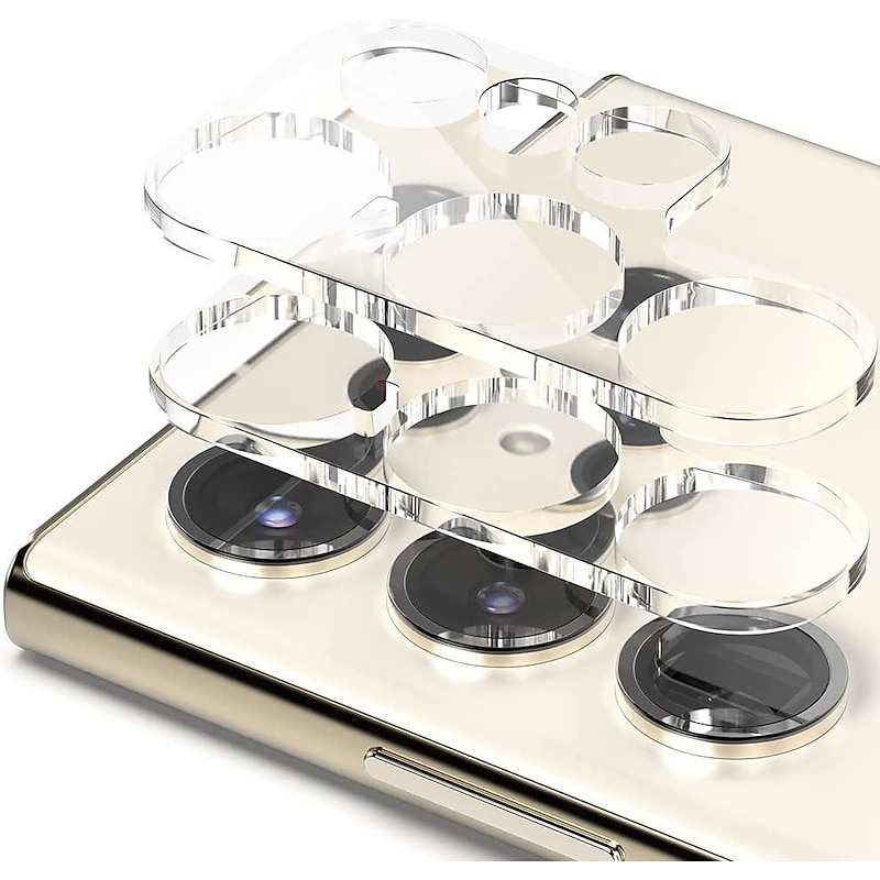 3 pcs Camera Lens Protector For Samsung Galaxy S25 Ultra S25 Ultra Plus S24 Ultra Plus S23 S22 S21 S20 Ultra Plus FE A72 A52 A42 A32 A22 A12 A02 Tempered Glass 9H Hardness High Definition Scratch3