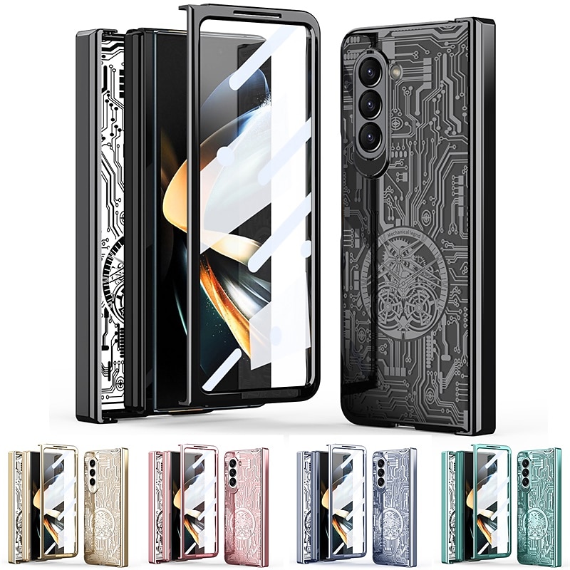 Phone Case For Samsung Galaxy Z Fold 5 Z Fold 4 Z Fold 3 Shockproof ABS+PC