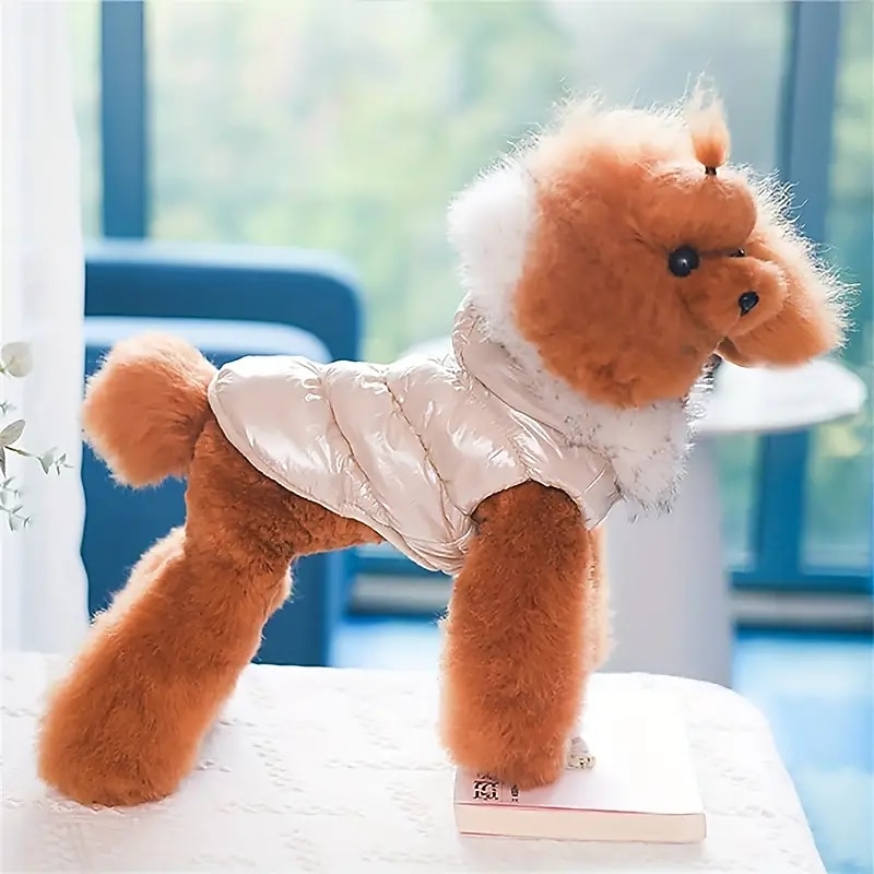 Dog Cat Coat Jacket Vest Sports & Outdoors Casual Winter Reflective Warm Breathable Soft Washable Outdoor Casual Daily Dog Clothing for Bichon Frise Pomeranian Baby Pet Papillon Small2