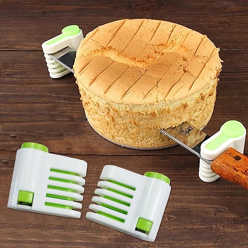 2pcs 5-Layer Bread Slicer and Cake Cutter - Creative Kitchen Tool for Effortless Slicing and Cutting - 1.96 x 1.77 Inches 2025 - $8.99
