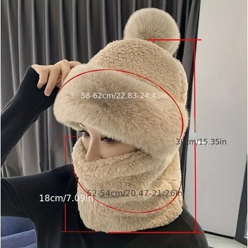 Women's Cycling Windproof Scarf Hat, Winter Windproof Hat, Thicken Warm Cycling Cap Thermal Neck Warmer3