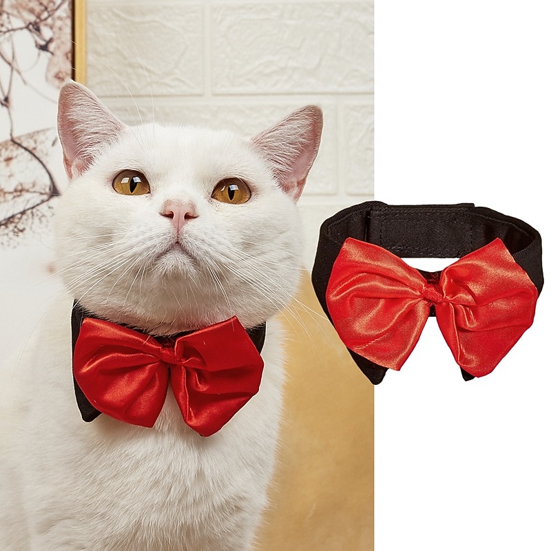 Dog Cat Tie / Bow Tie Fashion Party Winter Breathable Soft Washable Comfortable Christmas Outdoor Casual Daily Dog Clothing for Bichon Frise Pomeranian Baby Pet Papillon Small2