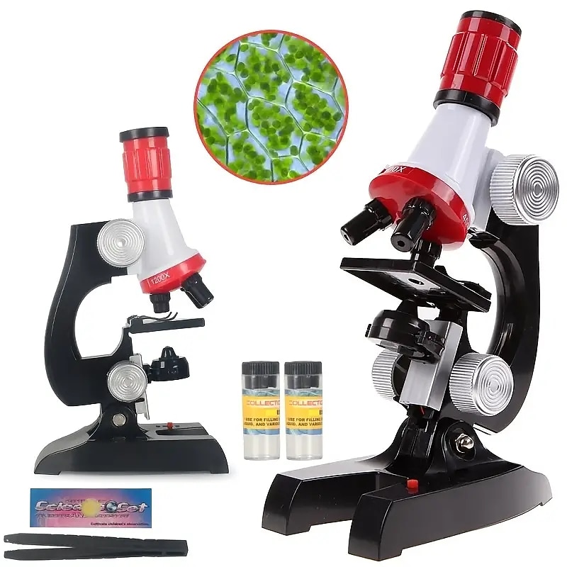 High Definition And High-power Microscope Toys For Middle And Primary School Biological Science Experiments Portable Children's Puzzle Science And Education Gifts