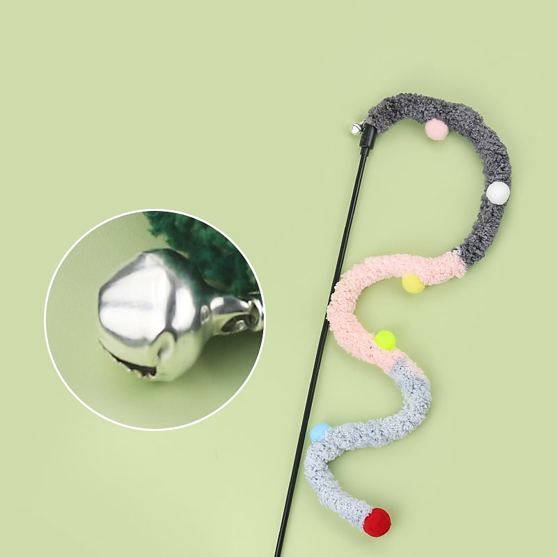 Extended Velvet Strip Silent Caterpillar Stripes Interactive Self Hi Cat Cuddle Stick Pet Toy Christmas Cat Cuddle Pole4