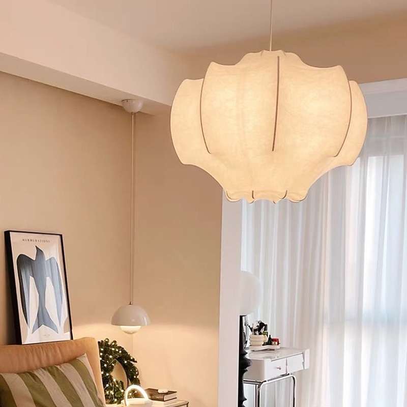 LED Pendant Light Chandelier Gorgeous 40cm Silk White Pendant Light Romantic Mounted Lighting Fixture for Restaurant Bedroom Chain Adjustable 110-240V3