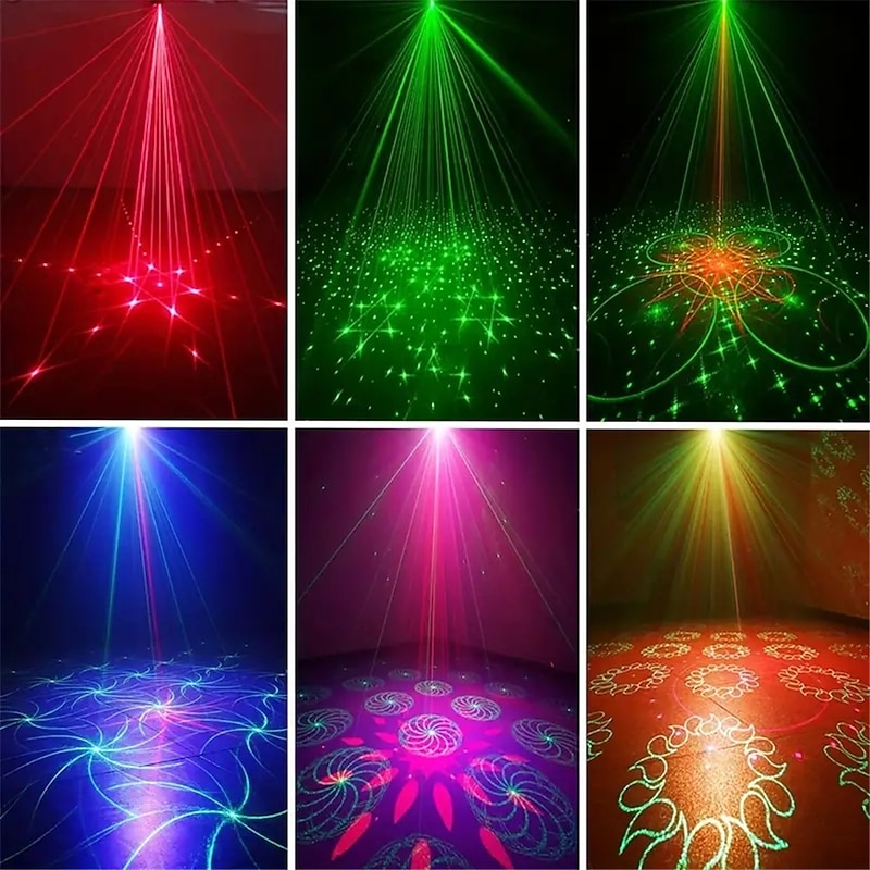 Party Lights Dj Disco Lights Strobe Stage Light Sound Activated Multiple Patterns Projector With Remote Control For Parties Bar Birthday Wedding Holiday Event Live Show Xmas Decorations Lights2