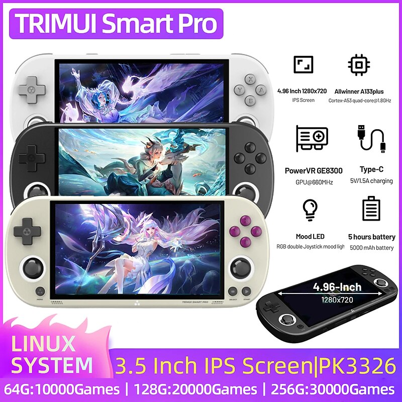 TRIMUI Smart Pro Portable Retro Handheld Game Console 4.96