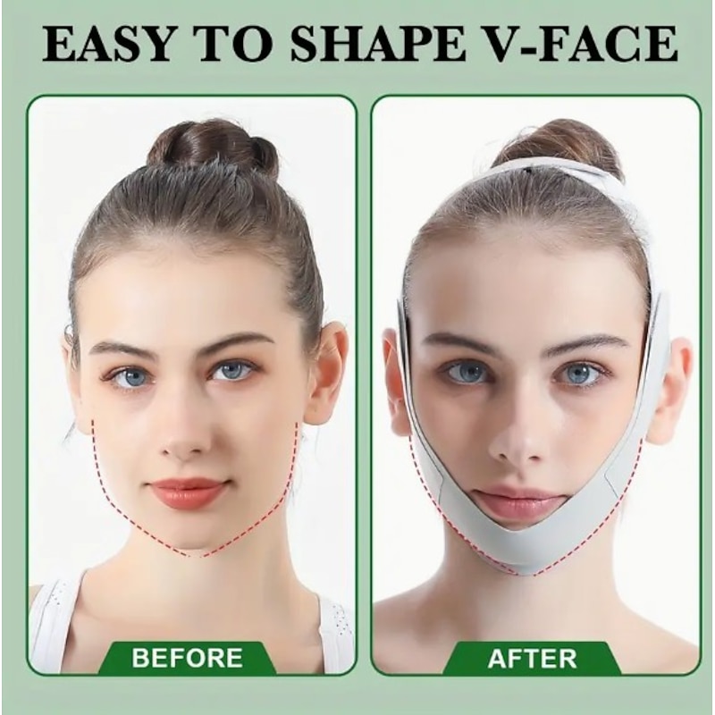 Reusable V Line Lifting Mask, Double Chin Reducer Chin Strap, Lift And Tighten The Face To Prevent Sagging, Ultra-thin Comfortable Reusable Summer Face Belt3