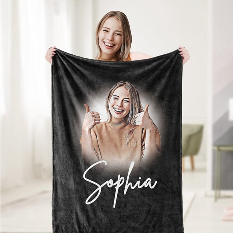 Custom Blankets with Photos Personalized Couples Gifts Customized Picture Blanket I Love You Gifts Birthday Gift for Wife Husband Girlfriend Boyfriend2