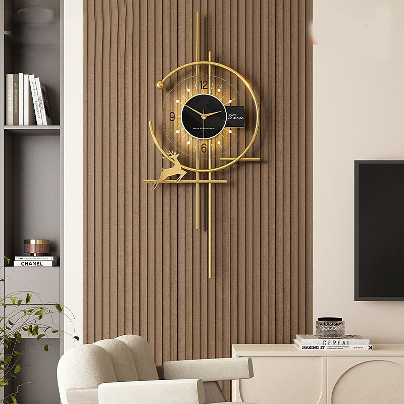 LED Wall light Clock Design Decorative Iron Metal Hanging Wall Art Clock for Home & Decor Living Room/Bedroom/Dining Hall/Office/Cafes/Hotels2