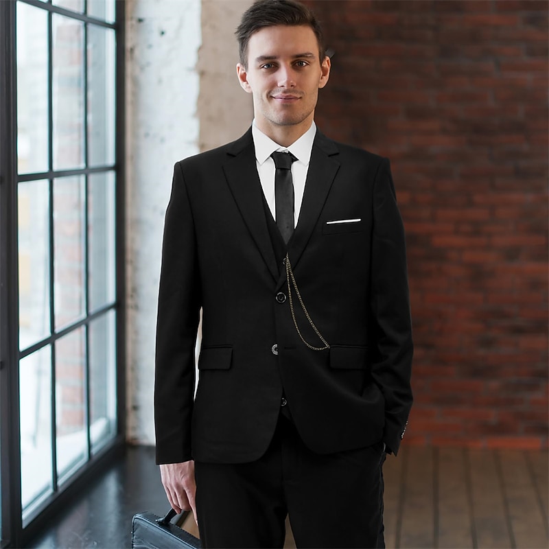 Retro Vintage Roaring 20s 1920s Outfits Suits & Blazers The Great Gatsby Gentleman Solid Color Fancy Dress Men's Halloween Carnival Masquerade Halloween Casual Daily Party / Cocktail Adults' Cravat3