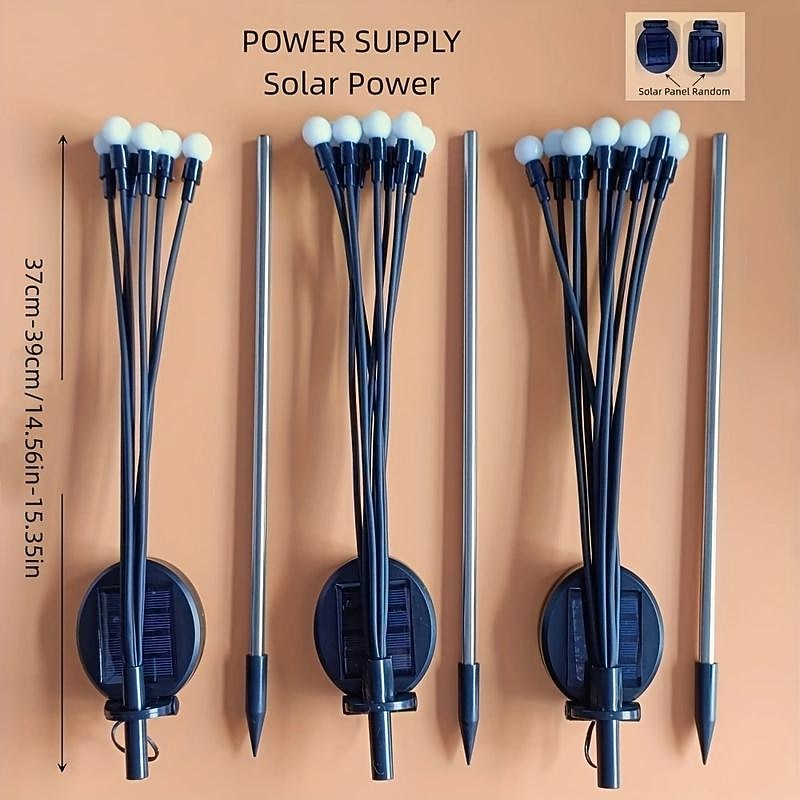 1pc, Solar Powered Garden Firefly Lights, Solar Lights Outdoor Waterproof, Starburst Swaying Solar Firefly Lights, Firefly Garden Lights For Path Landscape Outdoor Decorative Lights3