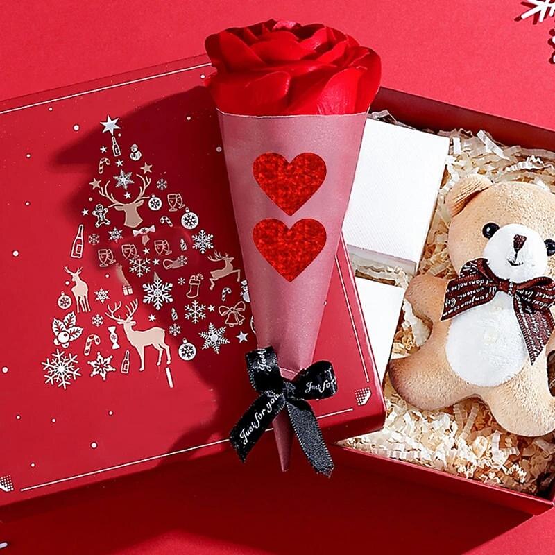 500Pcs/roll Sparkle Heart Stickers Red Love Scrapbooking Adhesive Sticker For Valentines Day Wedding Gift Box Bag Decoration Birthday Mother's Day Women's Day White Valentine's Day Gift4