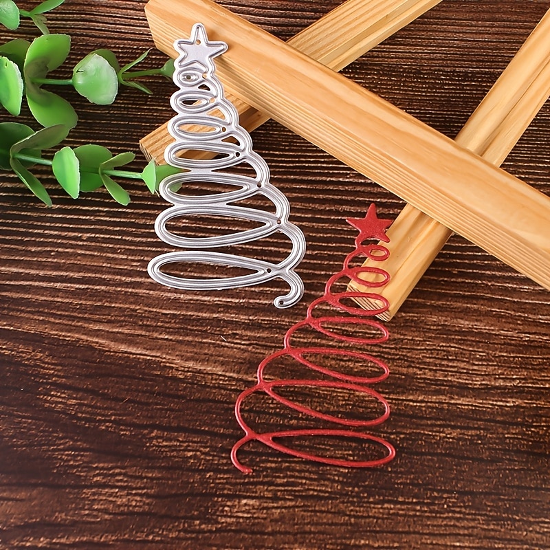1pc Christmas Tree Metal Cutting Dies For Card Making Happy New Year Decoration Embossing Stencils Die Cuts DIY Scrapbooking Supplies3