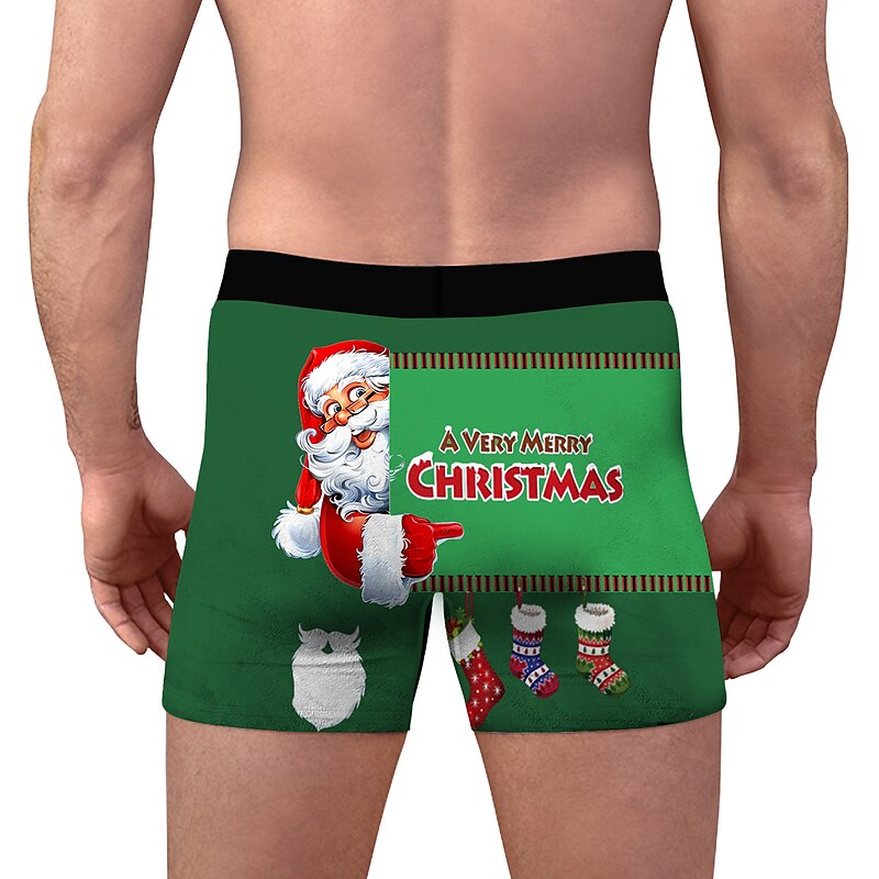 Christmas Gifts Boxer Briefs Underwear Men's Christmas Costume Party Adults' Christmas Carnival Masquerade Christmas Party2