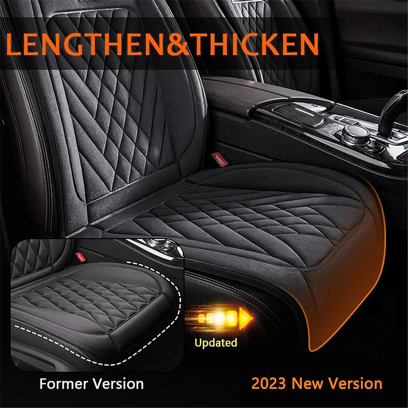 12/24V Heated Car Seat Cover, Universal Car Seat Heater, 30s Fast Heating, Winter Cushion, Back Warmer Pads3