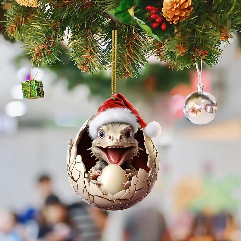 Christmas Tree Ornaments Xmas 2D Acrylic Decoration Tree Pendant Funny Pendant Christmas Decor for Home Holiday Party Funny Ornaments2