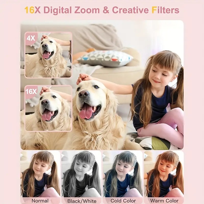 1080P HD Digital Camera Point and Shoot Camera Digicam 16X Digital Zoom Camera Compact Digital Camera3