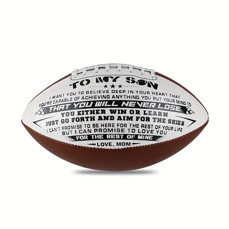 TO MY SONPrint Footballs For Outdoor Training AndRecreational Play With Official Standard Size Birthday Gift ForSon Super Foot Bowl Goods super bowl2