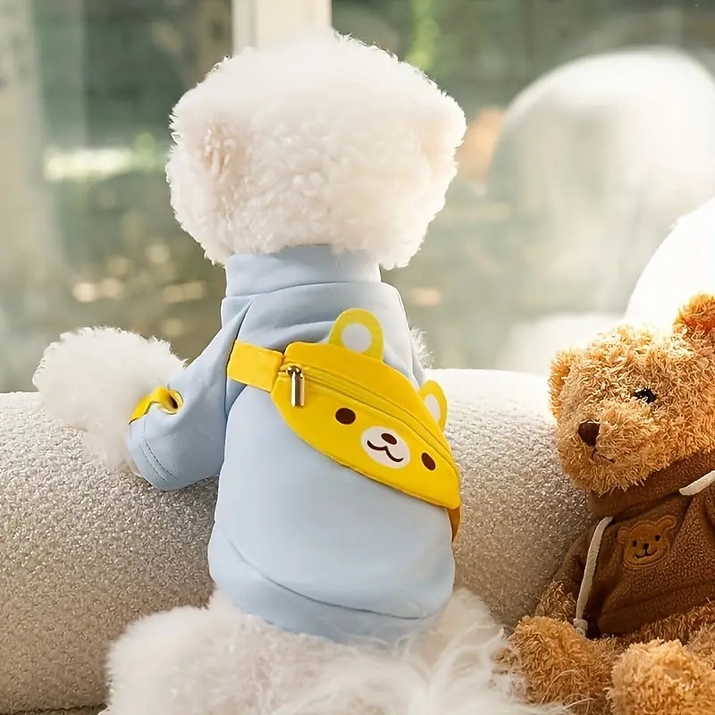 Dog Cat Sweatshirt Adorable Casual Winter Breathable Soft Washable Comfortable Outdoor Casual Daily Dog Clothing for Bichon Frise Pomeranian Baby Pet Papillon Small