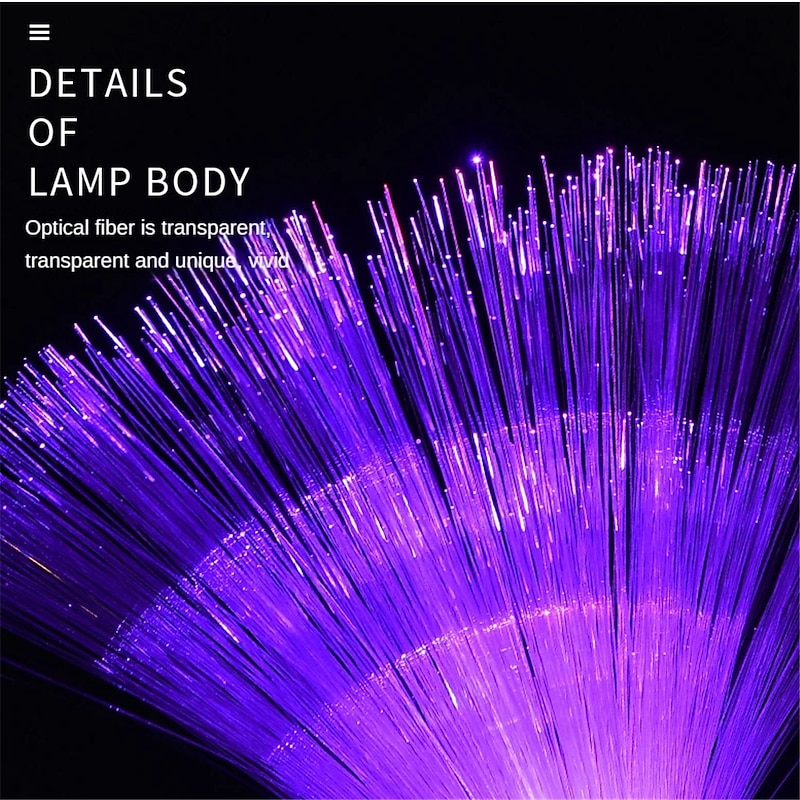 Colorful Fiber Optic Light LED Creative Touch Flash Bedroom Full of Stars Fiber Flower Atmosphere Desk Lamp USB 1PC3