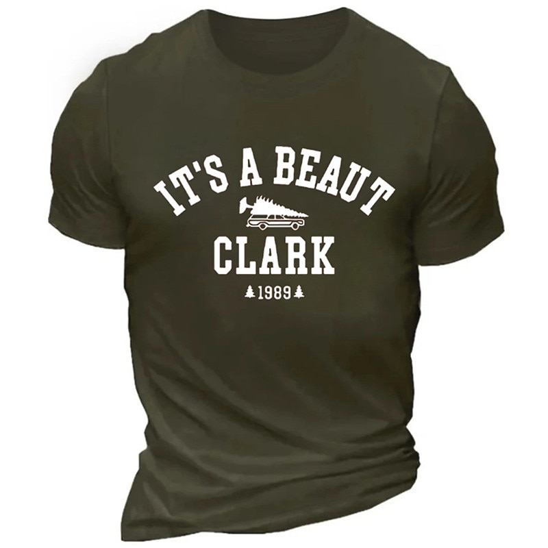 Men's Christmas Vacation 'It's A Beaut Clark' Graphic T-Shirt - Funny Holiday Movie Quote Tee 19893