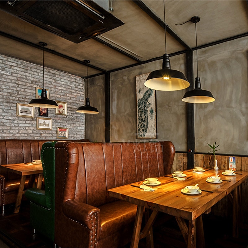 Vintage Chandelier Warehouse Decorative Lights Old Style Pendant Lamp Industrial Dome Pendant Light Fixture E27 Base Hanging Lights For Clothing Store Office 110-240V3