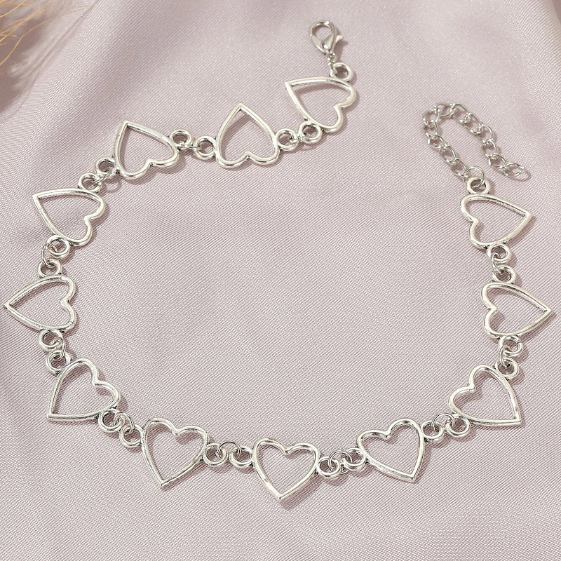 Chain Necklace Charm Necklace For Women's Wedding Party Evening Birthday Party Alloy Fancy Heart Star