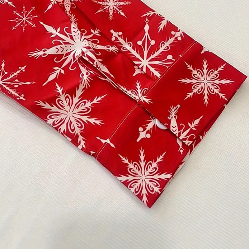 Christmas Snowflake Casual Men's Shirt Daily Wear Going out Fall & Winter Turndown Long Sleeve Dark Red S, M, L 4-Way Stretch Fabric Shirt2