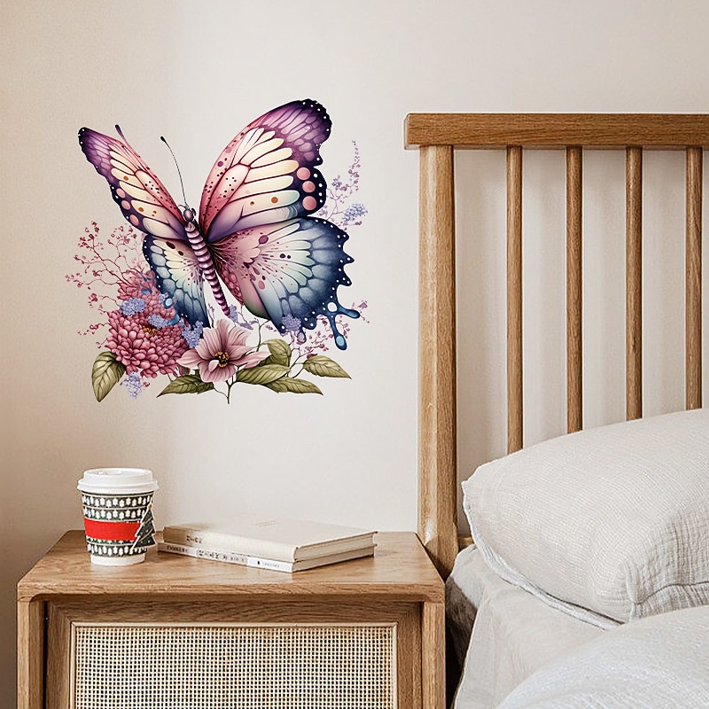 Butterfly Sticker Warm Bedroom Sticker Window Sticker Background Wall Decoration Toilet Sticker Tile Toilet Sticker Christmas Decoration Sticker3