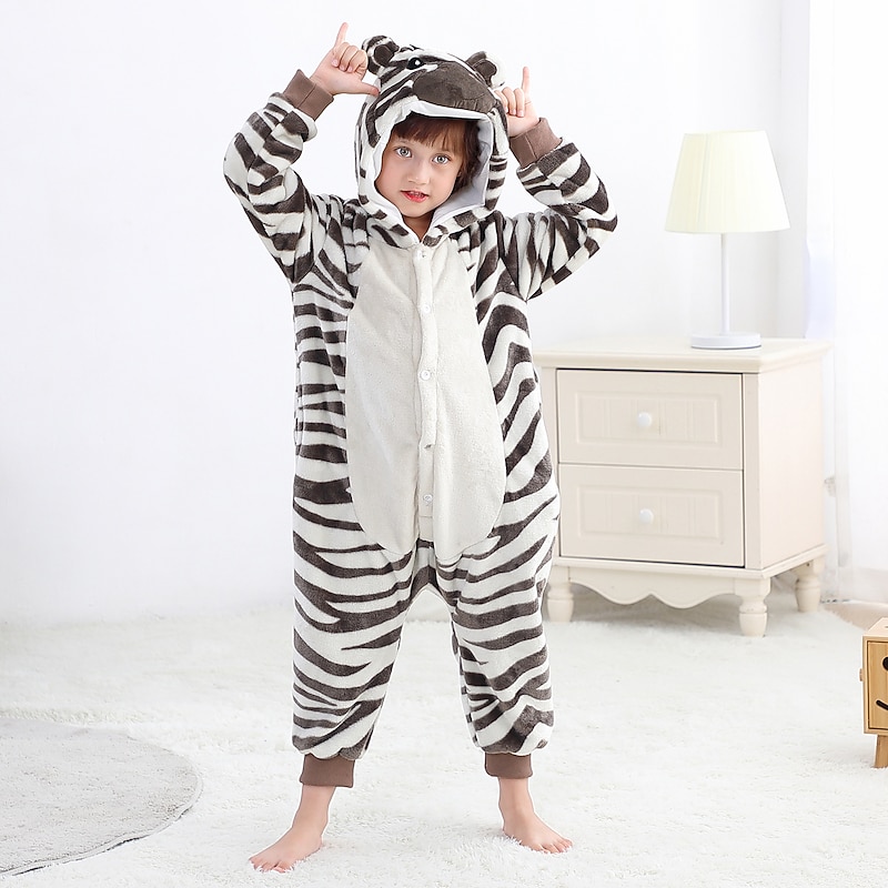 Kid's Animal Nightwear Onesie Pajamas Onesie Costume Horse Tiger Animal Onesie Pajamas Kigurumi Pajamas Pajamas Funny Costume For Boys and Girls Carnival Cartoon2
