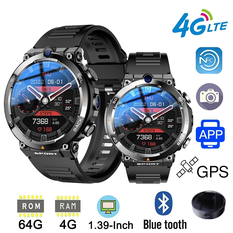 New Smart Watch 1.5 Men HD Dual Camera GPS 4G Smartwatch Video Calls WIFI Waterproof NFC APP Download Sports Fitness Women Smartwatch