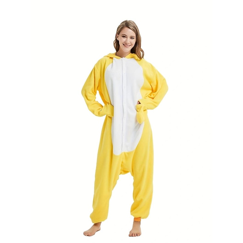 Adults' Animal Nightwear Onesie Pajamas Onesie Costume Carnival Costume Duck Animal Onesie Pajamas Kigurumi Pajamas Pajamas Funny Costume For Men and Women Carnival Cartoon4