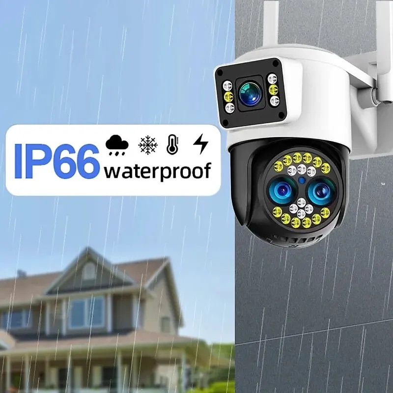 Yoosee HD 4K 8MP Two Lens Two Screen Outdoor Wireless Camera 10X Zoom Two Way Audio Motion Detection2