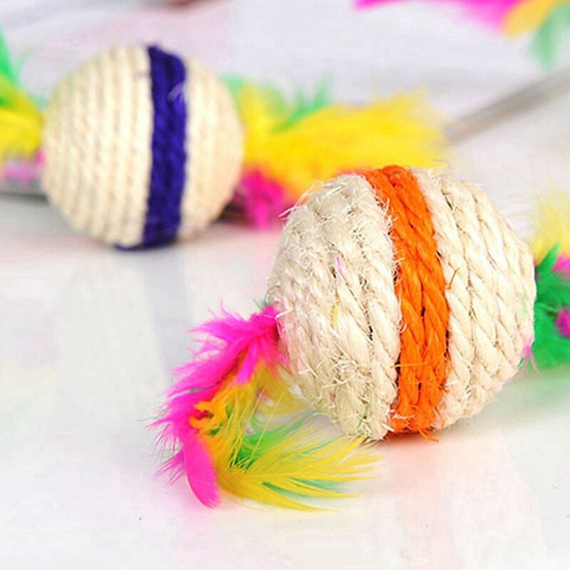 Rondom Pet Products Cat Toys Balls Pet Toys Natural Sisal Balls Mouse Style Cat Toys4