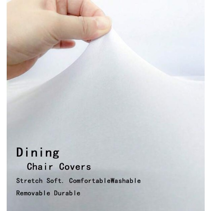 Christmas Tablecloth Chair Cover Set , Wrinkle and Water Resistant Holiday Table Cloth Table Cover for Rectangle Tables,Spandex Stretch Dining Chair Slipcover for Decoration4