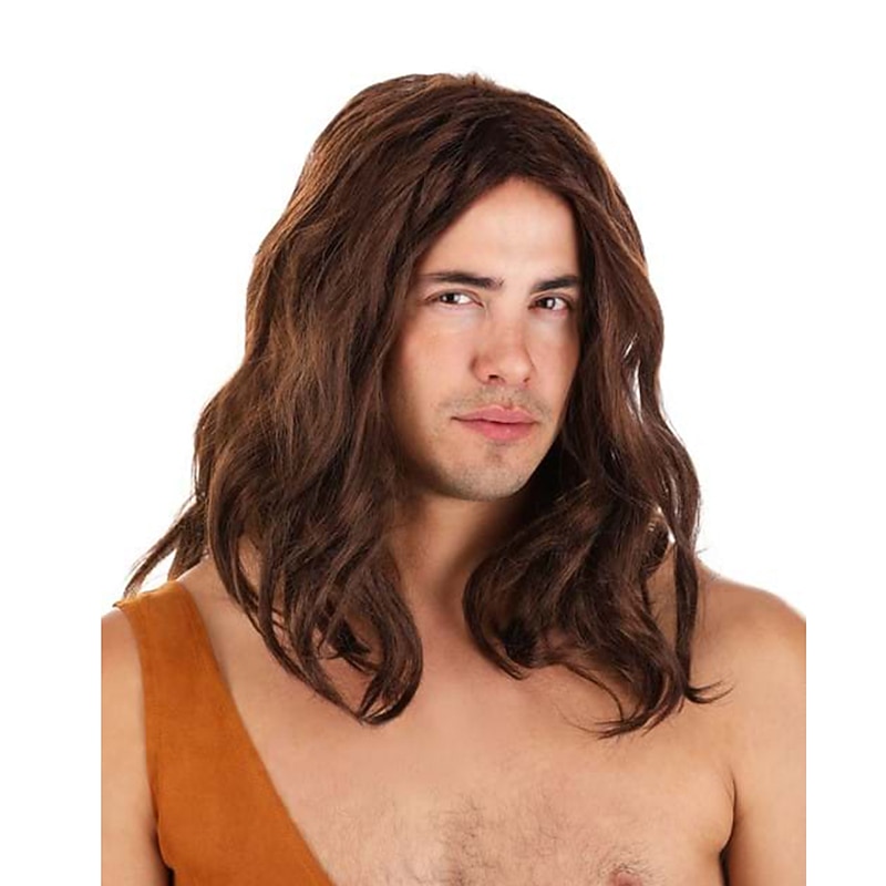 Tarzan Brown Wig for Adults Halloween Wigs - Main Image