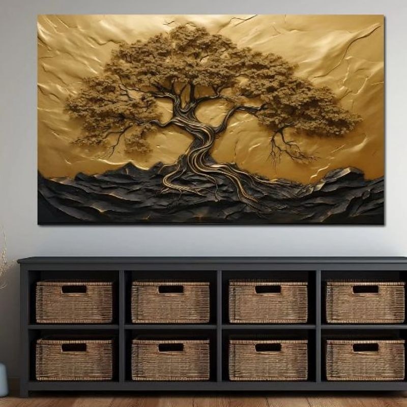Botanical Wall Art Canvas Tree of Life Prints and Posters Pictures Decorative Fabric Painting For Living Room Pictures No Frame4