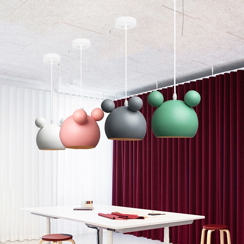 Macaron Color Restaurant Chandelier Bedroom Lighting Hanging Store Decorative Fixture Showroom Personality Pendant Light Children's Room 1-light E26/E27 Base Pendant Light2