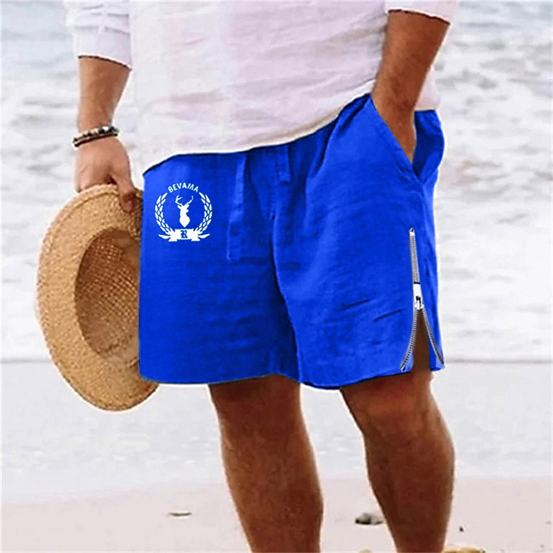 Men's Animal Deer Shorts Summer Shorts Beach Shorts Mid Waist Hawaiian Casual Daily Holiday Going out Drawstring Zipper Elastic Waist Designer Clothing Apparel2