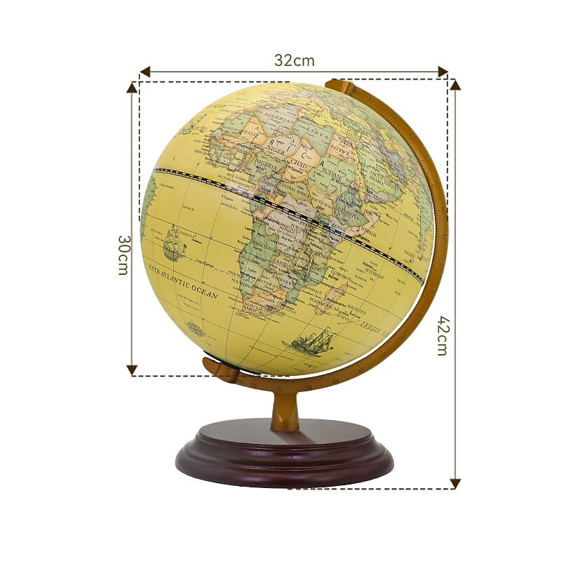 Antique Globe Dia - Mini Globe - Modern Map in Antique Color - English Map - Educational/Geographic4