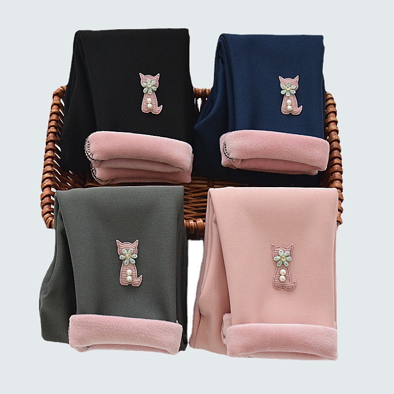 Kids Girls' Leggings Solid Color Active School Cotton 7-13 Years Spring Black Pink Blue