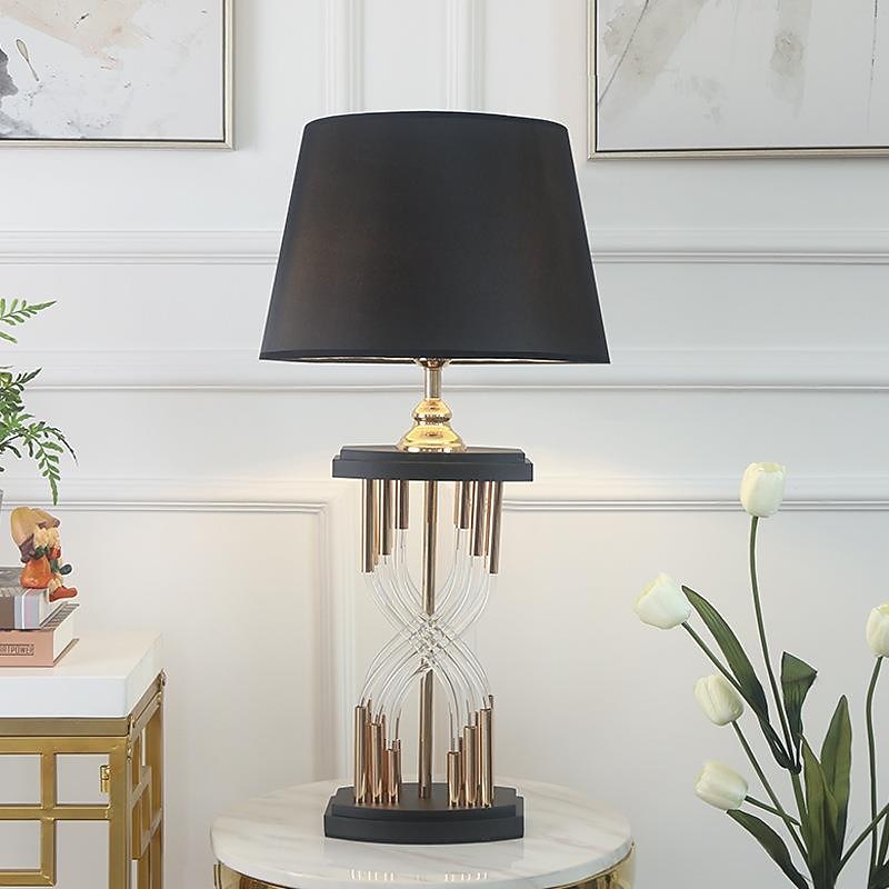 Luxury Crystal Table Lamp, Decorative Living Room Sofa Coffee Table Lamp Bedroom Bedside Simple Style Leisure Lamp 110-240V