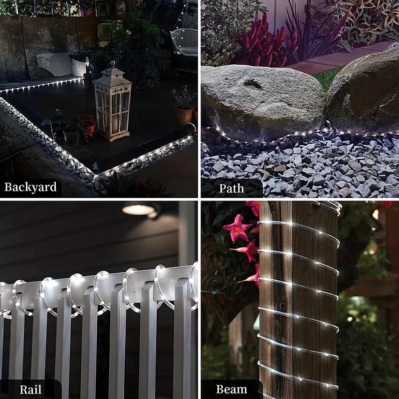 1 Pack Battery Box Tube String Lights, 8-mode Waterproof Outdoor LED String Lights, Warm White, Colored, White for Garden Decorative Lights, Weddings, Parties, Trees, Christmas, Holiday Decorative4