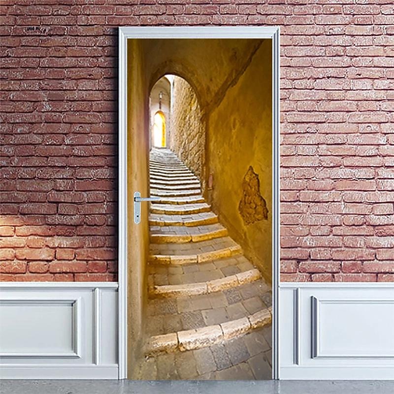 Upperstairs Door Covers Door Tapestry Door Curtain Decoration Backdrop Door Banner for Front Door Farmhouse Holiday Party Decor Supplies4